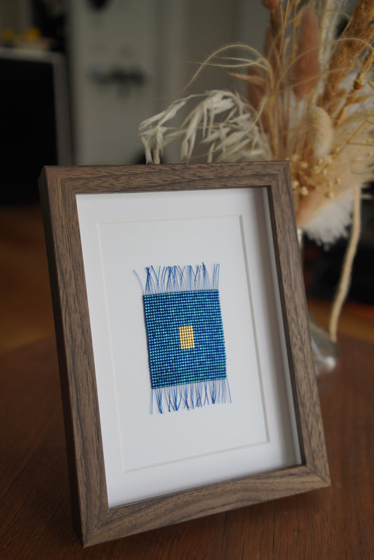 Square Metallic Blue Artwork