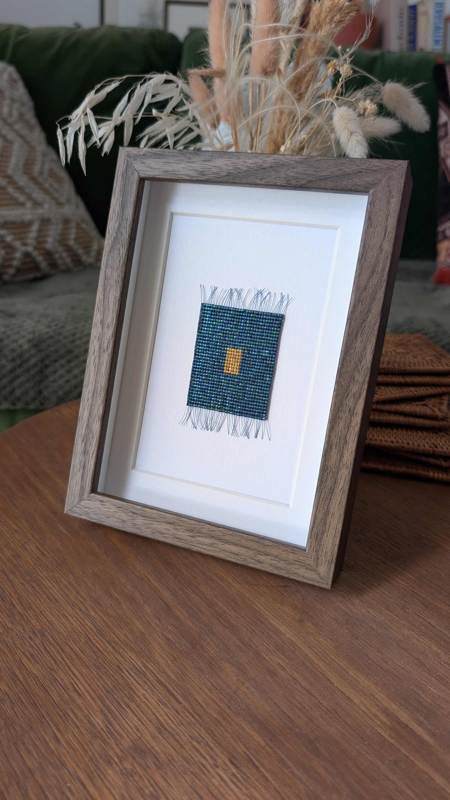 Square Metallic Blue Artwork